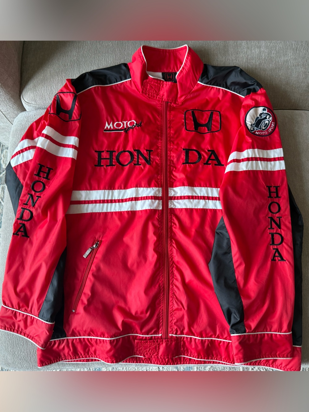 Honda Moto Sport Motorcycle Racing Jacket Red/Black Men’s XL
